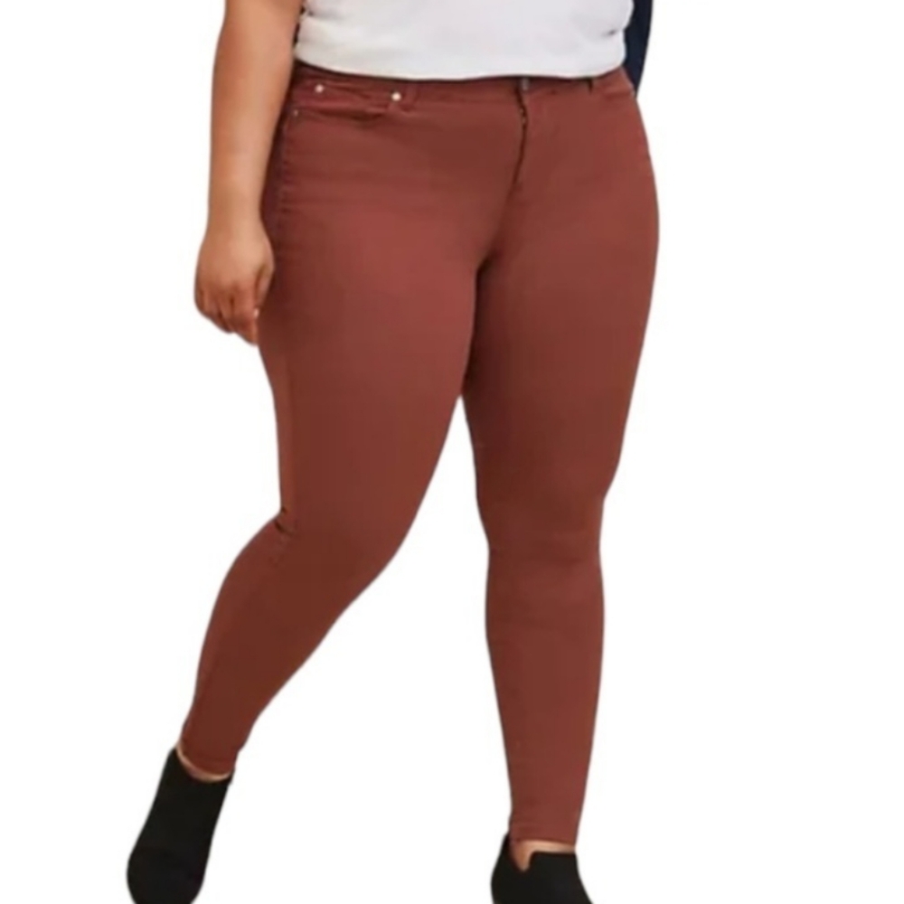 Torrid Rust Colored Supersoft Skinny Jeans